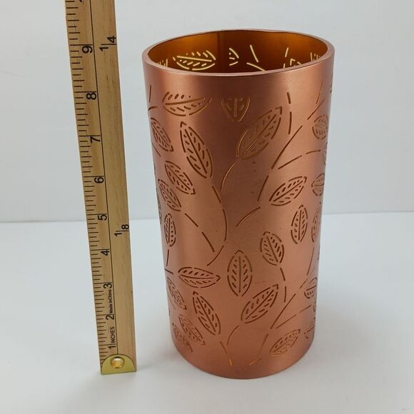 Scentsy Prosper Diffuser Shade Only, Copper Leaf Design, New/EUC - Picture 2 of 7